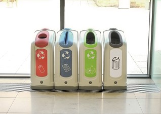 Nexus® 50 Indoor Recycling Bins for cans, paper, mixed recyclables and general waste