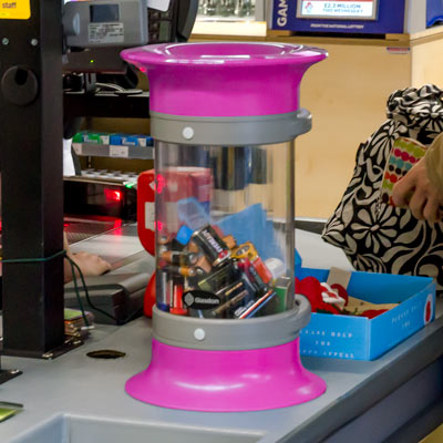 C-Thru™ 5L Battery Recycling Bin