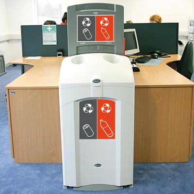 Nexus® 100 Duo Can / Plastic Bottle Recycling Bin